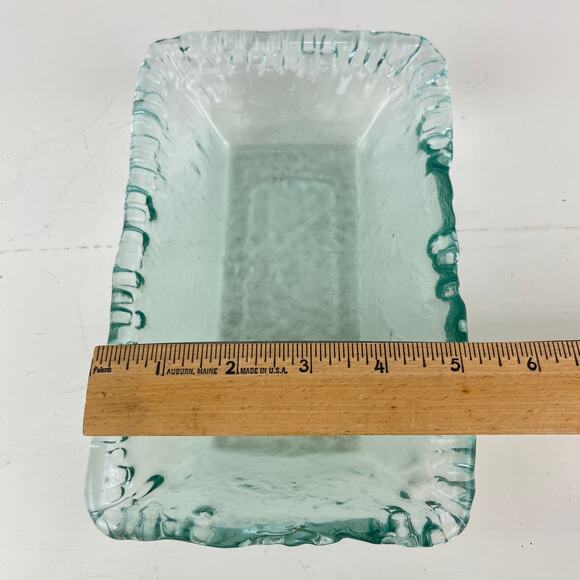 Recycled Green Art Glass Textured Bowl - Picture 6 of 6